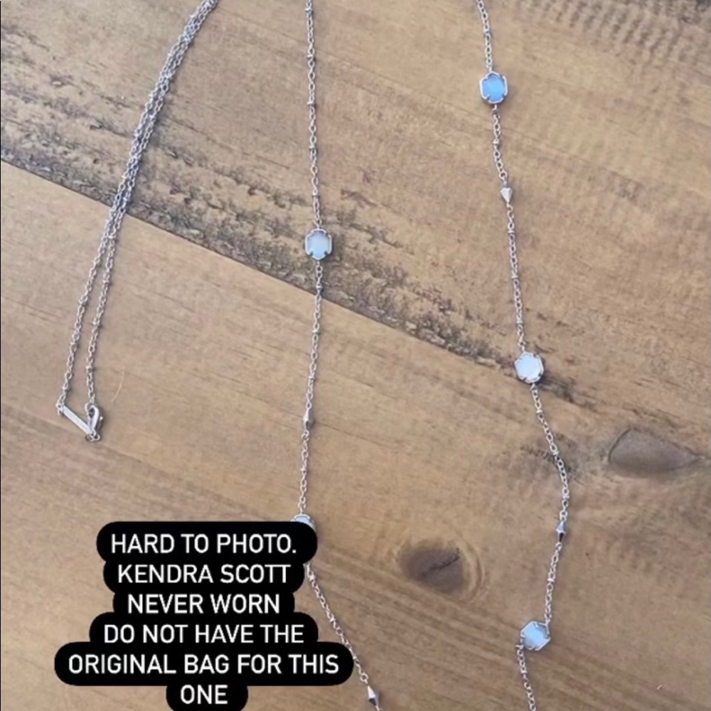 Kendra Scott long silver necklace